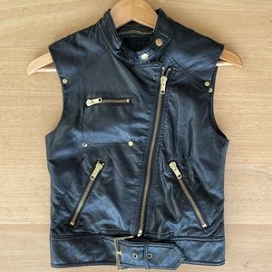 H&M Faux Leather Biker Vest